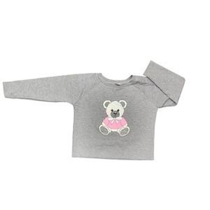 NEW FIREHOUSE girl's teddy sweatshirt in grey